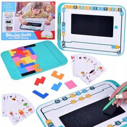 Edukacyjny zestaw 3w1 Tablica LCD + karty