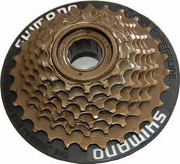Wolnobieg Shimano MFTZ500 7-rzędowy 14-28T brązowy z protektorem
