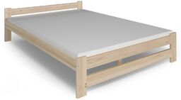 Elior Małżeńskie sosnowe łóżko z materacem 160x200 -