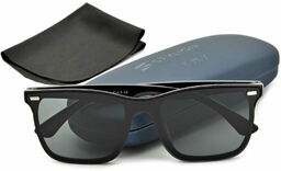 Revers Okulary Pełne czarne przeciwsłoneczne UV400 STR-1597C