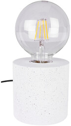 Mocna okrągła lampa stołowa 1xE27 maks. 25W biały