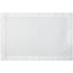 Komplet 4 serwetek białych zdobionych delikatną lamówką OKY01-1