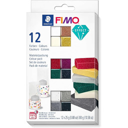 Staedtler Fimo Effect Masa Modelarska, Wielokolorowy, 12 sztuk