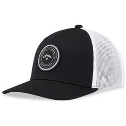 Czapka golfowa Callaway Through Trucker Mesh Fitted (czarno-biała)
