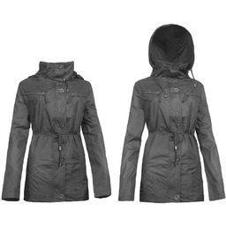 Kurtka Damska Przejściowa Wiatrówka 12010 3XL czarna