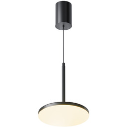 PLATO Lampa wisząca czarna fi18.5cm 12W LED 700lm