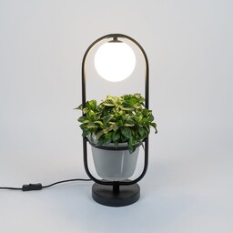 Lampa Stołowa Lindby, Orna, czarny, salon, metal, nowoczesny