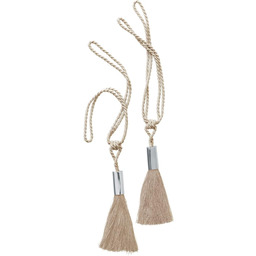 Olivie uchwyt marszczący z frędzlami, 2 sztuki