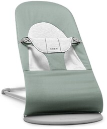 BABYBJORN - leżaczek BALANCE SOFT WOVEN/JERSEY - Jasnoszałwiowy/Szary