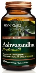 Doctor Life Ashwagandha Professional, 120 kapsułek