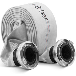 Wąż parciany płaski strażacki do wody ze złączem