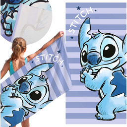 DISNEY Stitch SZYBKOSCHNĄCY Ręcznik plażowy, kąpielowy DLA DZIEWCZYNKI,