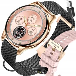 Zegarek Smartwatch damski Rubicon RNCF30 gold/black złoty dwa
