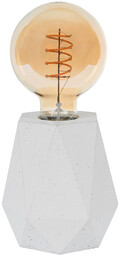 Lampa Stołowa Diamant 1xE27 Max.25W Biały Beton/Czarny Kabel