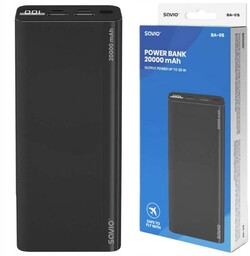 Duży Pojemny Powerbank 20000mAh 20W Savio BA-05 Usb-c