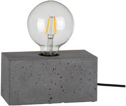 Mocna podwójna lampa stołowa 1xE27 Max.25W szary beton/czarny