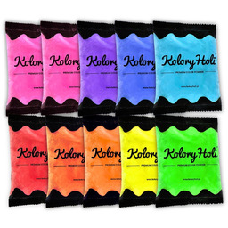 Kolory Holi Puder sypki Zestaw mix kolorów 10x70g