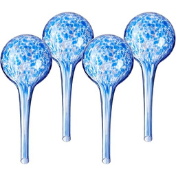 Relaxdays Kulki nawadniające szklane, zestaw 4 sztuk, wys.