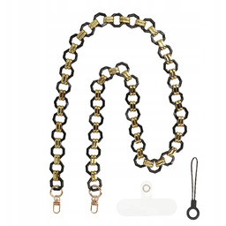 Zawieszka do telefonu 0809 czarno-złota