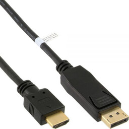 InLine kabel konwerter DisplayPort na HDMI, czarny 1,5m