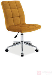 Fotel obrotowy Q-020 Velvet Signal Curry