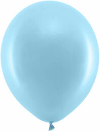 Balony Rainbow pastelowe jasno niebieskie - 23 cm
