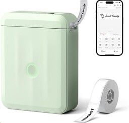 Niimbot D110-M Smart 1AA56291608, etykieciarka, zielony + etykiety