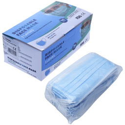 Maseczka ochronna, 3-warstwowa, 99% filtracji BFE, 50szt