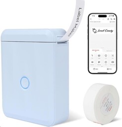Niimbot D110-M Smart 1AA56301619, etykieciarka, niebieski + etykiety