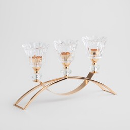 Świecznik potrójny Flori trio z motywem kwiatowym