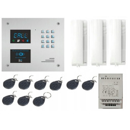 domofon Elprod 3 rodzinny 2 żyłowy 9 breloków