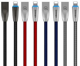 USAMS Kabel pleciony U-Light Lightning 1.2m szary
