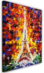 Obraz na płótnie, Malowana Wieża Eiffla 40x60