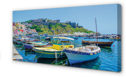 Obraz na płótnie Góry morze statki