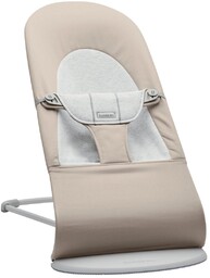 BABYBJORN - leżaczek BALANCE SOFT WOVEN/JERSEY - Beż/Szary
