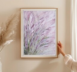 Pakamera Oryginalna akwarela. Lawenda 30x40cm