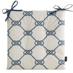 Eurofirany Poduszka siedzisko 43x43 Garden 17a biała granatowa