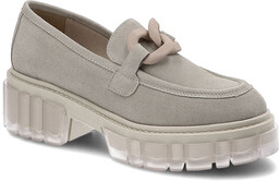 Karino Beżowe Półbuty Eleganckie Skórzane Buty