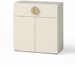 Komoda z szufladą Melo ME5, dwudrzwiowa, beżowa, cashmere