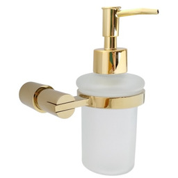 Dozownik do mydła ścienny złoty LINORA