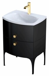 Oristo Louis szafka podumywalkowa wisząca 61x55x47 czarny połysk