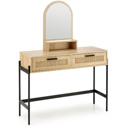 Toaletka konsola Carmen w kolorze naturalnym z szufladami