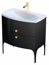 Oristo Louis szafka podumywalkowa wisząca 81x55x47 czarny połysk