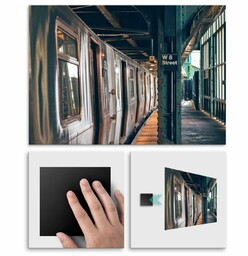 Plakat metalowy metro M