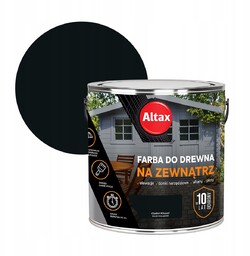 Altax Farba Do Drewna 2,5L Czarny Półmat