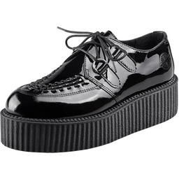 buty creepers NEVERMIND - CZARNE lakierowane-42