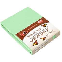 Prześcieradło jersey z gumką 90x200 seledynowe P12-90 grube