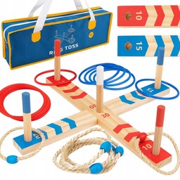 Tooky Toy Drewniana Gra Fun Serso Zręcznościowa Ring