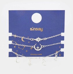 Sinsay - Bransoletki 3 pack - Srebrny