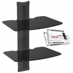 Naścienna Półka Szklana pod Telewizor na Konsolę DVD